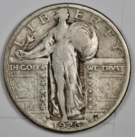 1926-d Standing Liberty Quarter.  "Perfect" Fine.  187221 Cover
