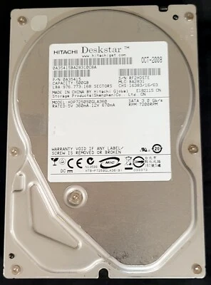 Hitachi DeskStar HDP725050GLA360 3.5" 500GB 7200 RPM 3Gb/s SATA - Free Shipping! - Image 1 of 3