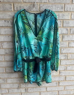 Victoria's Secret длинным рукавом v-образным вырезом тропический подпоясанный Детский комбинезон размер 12 - Изображение 1 из 4