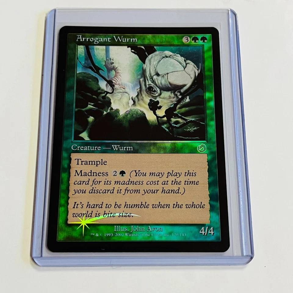 2002 Magic: The Gathering TORMENT Arrogant Wurm FOIL 120/143 NM - Image 1 of 2