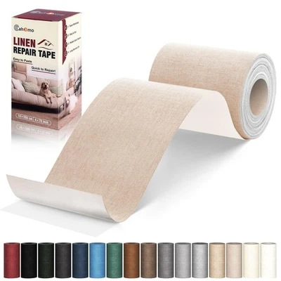 Flicken Selbstklebend Stoff, Cahomo Leinenstoff Patches Selbstklebend, 10x200 - Bild 1 von 4