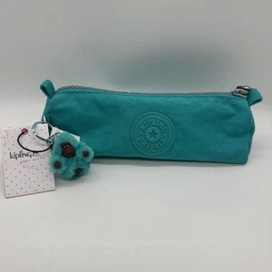 Kipling FABIAN Pen Pencil Cosmetic Bag Case AC2397 - 456 Cool Turquois New NWT - Picture 1 of 6
