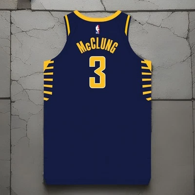 ¡NUEVO CON ETIQUETAS! Camiseta NBA Mac McClung #3 Indiana Pacers Azul Marino Swingman Tallas S-3XL!! Foto 1 de 4