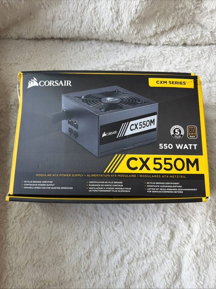 Corsair CX Series CP-9020102-NA 550W 80 Plus Bronze ATX Modular Power Supply - Image 1 of 1