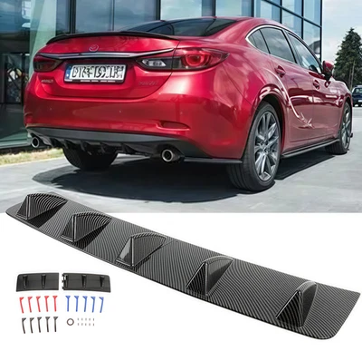 Спойлер спойлер спойлер задний диффузор для Mazda 6 2003-2021 5 плавников углеродное волокно - Изображение 1 из 4