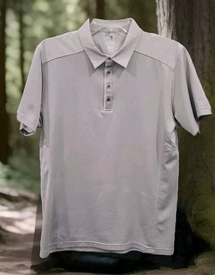 Рубашка мужская Kuhl средний размер поло легкий вес тень серая Gorpcore на открытом воздухе  - Изображение 1 из 4