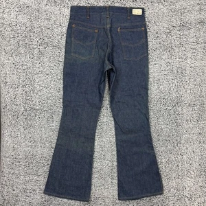 Vintage 70s Raw Denim Flare Bootcut Jeans 34x32 Key Imperial Sanforized USA RARE - Picture 1 of 20