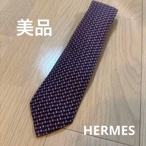 Good Condition HERMES  Tie 100 Silk HERMES - Picture 1 of 4