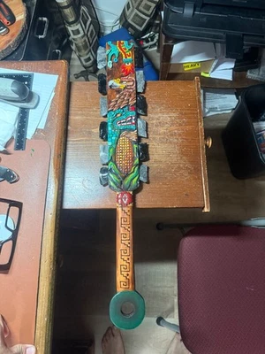 Antiguo Águila Tlachinoli Quetzalcóatl Maíz Azteca Macuahuitl Guerrero Espada Club de Guerra Foto 1 de 4
