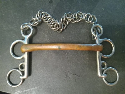 Новый свободный щеки Pelham бит 5 в меди mullen рот из нержавеющей стали  - Изображение 1 из 4