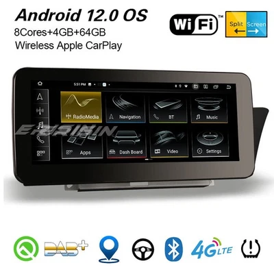 10.25" IPS Android 13 Car Stereo For Audi A4/A5 DAB+ Satnav BT5 CarPlay 64G WiFi - Image 1 of 2