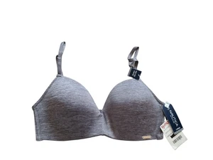 Nautica Grey Bra Push Up 34B NWT Wire Free Comfort - Picture 1 of 3