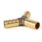 Brass 3 Ways Air Gas Hose Barb Connector For 8Mm Inner Dia Pipe
