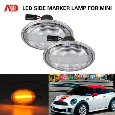 Para MINI Cooper R55 R56 R57 R58 R59 Ámbar LED Luz Marcadora Lateral Guardabarros Lámpara 2 PIEZAS Foto 1 de 4