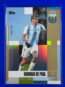 Rodrigo De Paul Argentina 066/250 Parallel 2024-25 Topps Team Set #10 - Picture 1 of 3