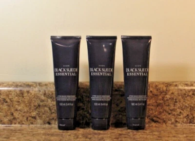 Lote de 3 condicionadores pós-barba Avon Black Suede Essential novo - Imagem 1 de 2