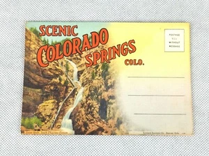 Colorado Springs Colorado Fold-out Postcard Book, Vintage Collectible Pictures  - Picture 1 of 7