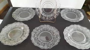 Cambridge Depression Glass Plates-ROSE POINT, Vintage 1936 - Picture 1 of 4