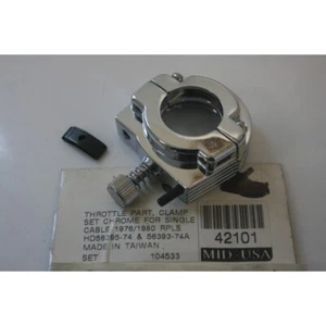 Harley 1/4-20 MID-USA Throttle Part Clamp Single Cable Gas Control Clamp - Picture 1 of 2