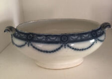 Antique Regency Ceramic flow Blue Bridgwood Dish Small Tureen England 1800’s era