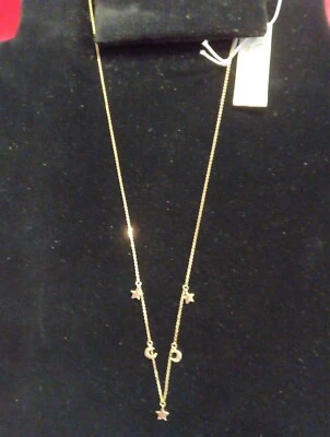 Ожерелье Cote d'or 14 карат золото луна и звезды цепочка 17 дюймов - Изображение 1 из 3