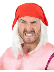 90s Wrestling Star Adults + Bandana Fancy Dress Kit Wrestler Sports Mens Ladies - Picture 1 of 2