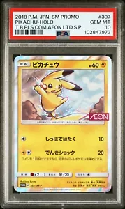 PSA 10 Pokemon TCG 2018 Promo Pikachu Holo AEON 307/SM-P JPN Sun&Moon - Imagen 1 de 2