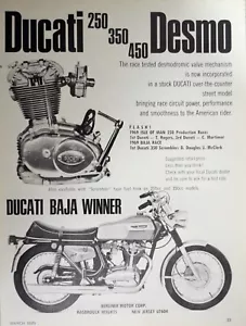 Ducati Desmo 450 1970 anuncio impreso original para motocicleta - Imagen 1 de 1