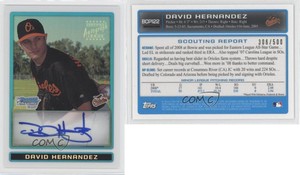 2009 Bowman Chrome Prospects Refractors /500 David Hernandez Rookie Auto RC
