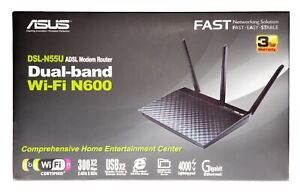 Asus DSL-N55U Dual Band Wireless-N600 Gigabit Router-  Usato