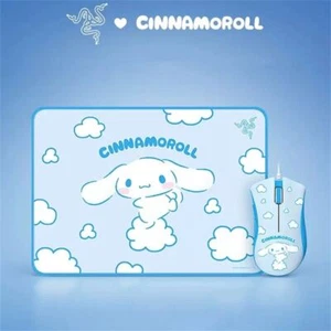 Razer x Sanrio Cinnamoroll DeathAdder Essential Gaming Mouse Soft Mat Bundle - Picture 1 of 6