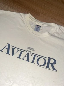Vtg The Aviator 2004 Movie Promo T-Shirt Mens XL Scorsese DiCaprio Leo White - Picture 1 of 6