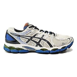 Asics Gel-Nimbus 16 Athletic Running Shoes T435N White Blue Mens Size 10.5 US