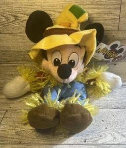 DISNEYLAND DISNEY WORLD Espantapájaros Mickey Mouse Bolsa de Frijoles con Etiqueta 9" Felpa Caída - Imagen 1 de 6