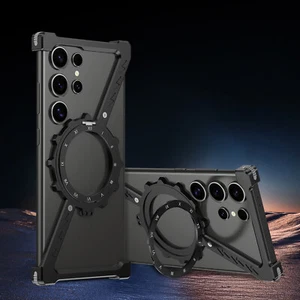 For Samsung Galaxy S23/S24/S25 Ultra Shockproof Metal Ring Stand Mag Safe Case  - Picture 1 of 12