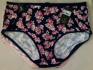 NWT LAURA ASHLEY 5 ASSORTED BRIEF PANTY LS8609 SIZE 2X/LARGE $42 - Picture 1 of 2