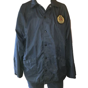 Chaqueta Aristo vintage para hombre talla grande azul marino logotipo de marca de guardia - Imagen 1 de 7