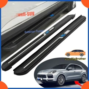 Running Boards Side Steps Nerf Bar Fits for Porsche Cayenne 2018+ 2021 2022 2023 - Picture 1 of 4