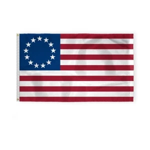 3x5 Betsy Ross Histórico EE. UU. Estandarte Ojales 13 Estrellas 200D Hombre Cueva - Imagen 1 de 1