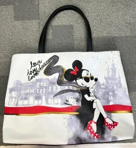 Disney Parks Esclusiva Grande Borsa Weekender Minnie Mouse Love Bag 17" x 12" x 5" - Foto 1 di 17