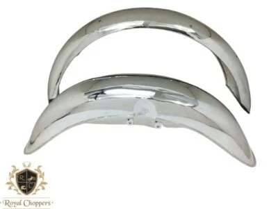 GUARDABARROS DELANTERO Y TRASERO BSA A50 A65 C15 A10 ACERO CROMADO PRINCIPIOS DE LOS AÑOS 60 |Apto para Foto 1 de 4