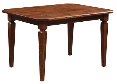 Mesa de comedor Amish patas rectangulares espacio pequeño clip esquinas madera maciza 36"w x 48"L Foto 1 de 3