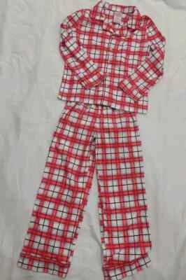 Pijama xadrez infantil Pjs Wondershop conjunto com 2 peças tamanho M flanela novo - Imagem 1 de 4