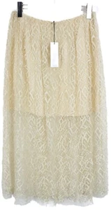 Falda ADAM LIPPES para mujer (EE. UU.) 6 hasta la rodilla de encaje forrado en seda - Imagen 1 de 8