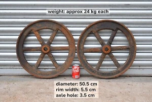 pair of old iron wheels wheel - 50.5 cm / 24 kg - Picture 1 of 9