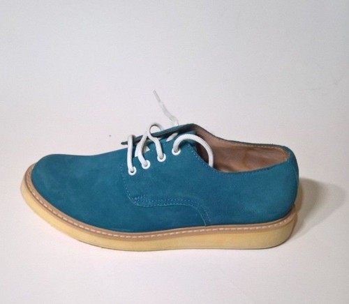 CLARKS Scarpe donna Oliver Clark unisex zeppa Oxford blu scamosciate taglia 9.