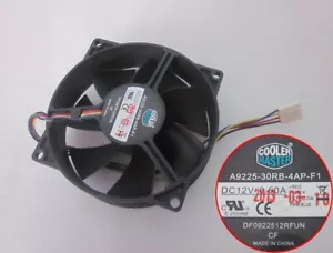 New Cooler Master chassis fan A9225-30RB-4AP-F1 DF0922512RFUN 12V 0.6A 4-Pin - Picture 1 of 5
