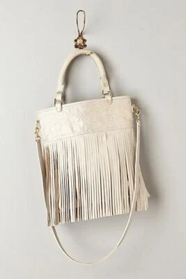 New Anthropologie B-Low The Belt Lucero Fringed Tote MSRP: $398 Leather - Image 1 of 2