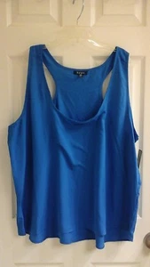 Hype Tank Top, junior girls plus size 1X, blue, racer back, light weight NWT - Picture 1 of 4