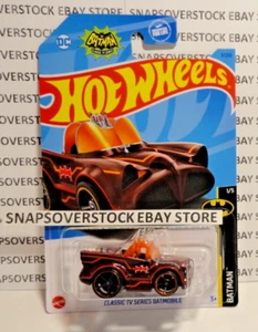 2023 HOT WHEELS BATMAN CLASSIC TV SERIES DARK RED BATMOBILE TOONED, HW #3, VHTF - Bild 1 von 12